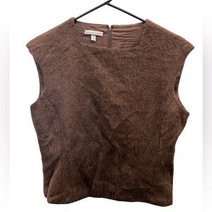 Anne Klein Brown Fitted Sleeveless Tank Top